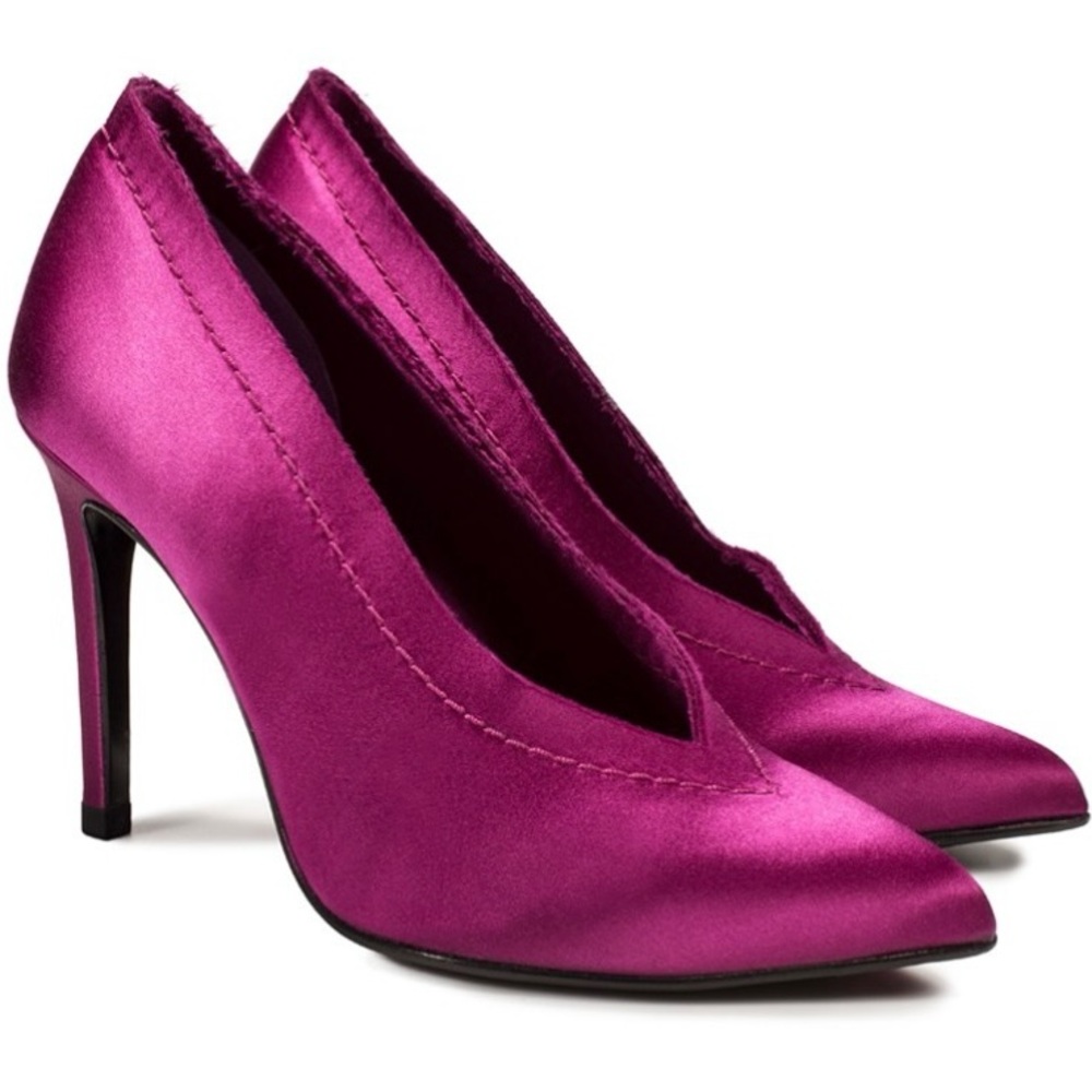Pedro Garcia Fuchsia Satin Heels